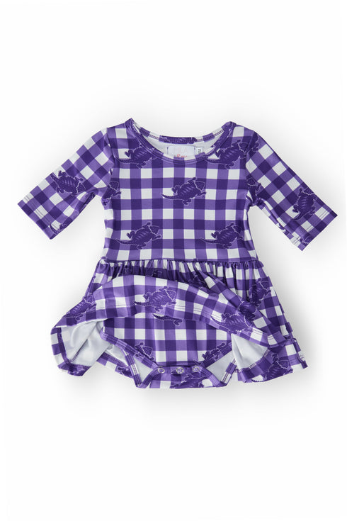 tcu-plaid-frog-3-4-sleeve-twirl-bodysuit Mila & Rose - Sophia's Style-2